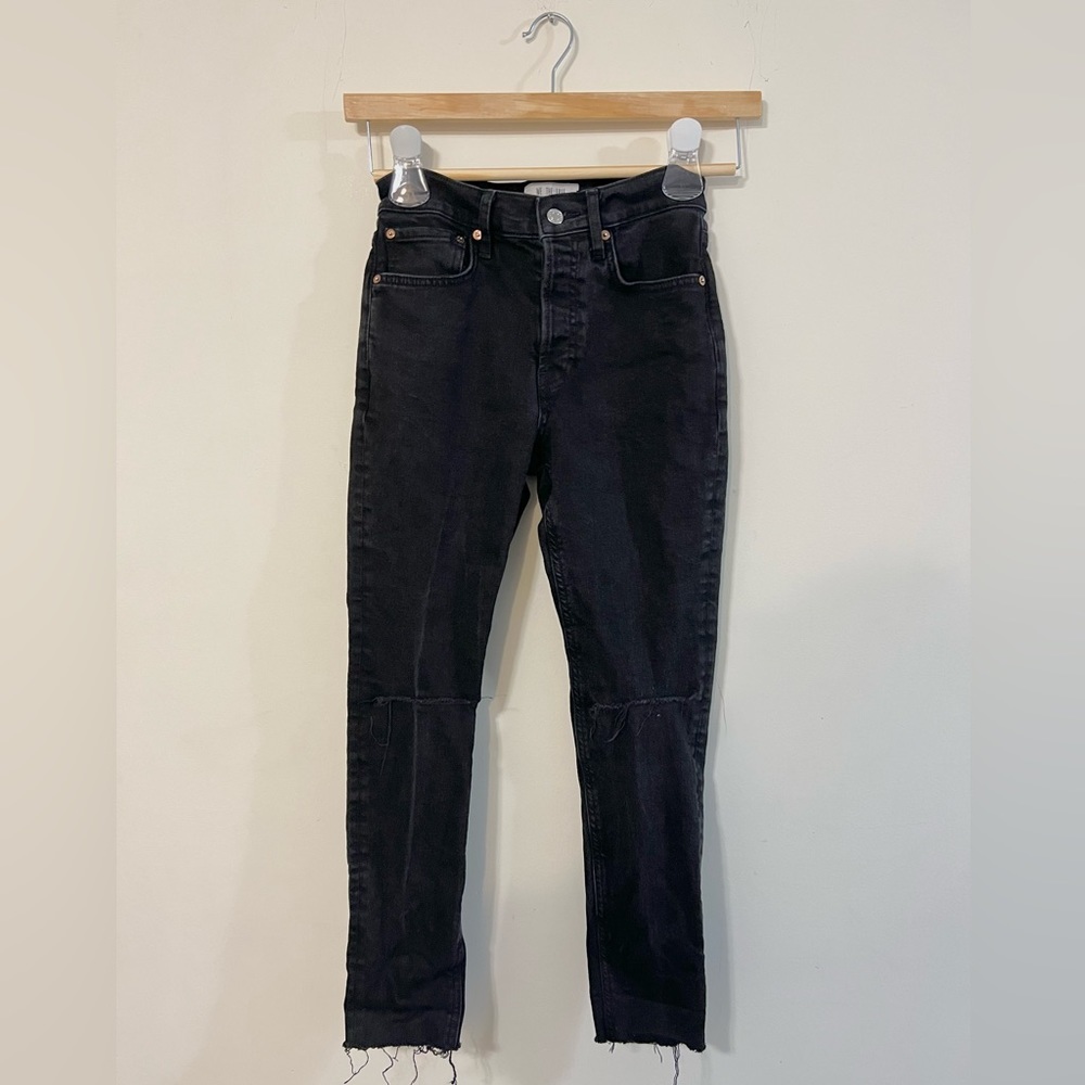 Free People We the Free Black 5 Button Fly Jeans